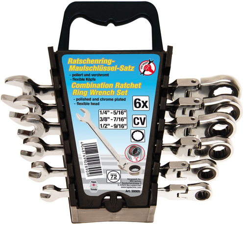 Set De 6 Clés à Cliquet à Tête Fixe 8-17mm Silverline – Outillage Mécanique Et Bricolage