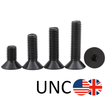 Vis à Tête Fraisée Hexagonale Creuse 1/2-13 UNC – Acier 12.9 Noir, Qualité Pro